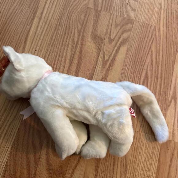 Ty Beanie Baby - FANCY the White Cat (7 Inch) - Picture 3 of 9